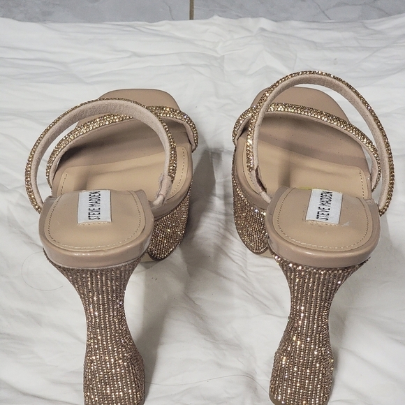 NEW Steve Madden Rose Gold Rhinestone Zayne Mules - Picture 6 of 7
